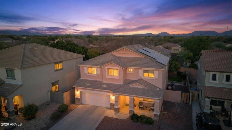 Twilight Exterior with Mountain Views