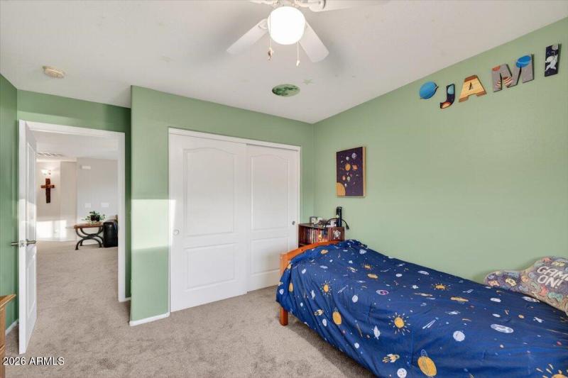 Kids Bedroom with Closet Storage