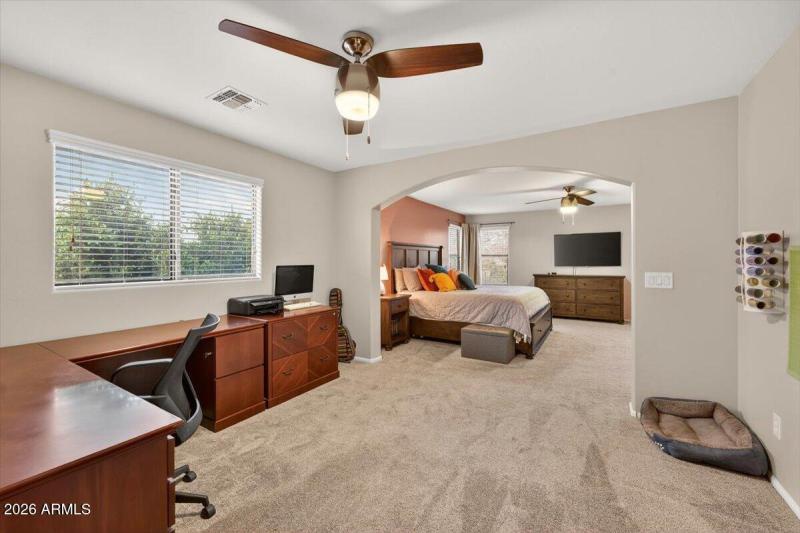 Primary Suite Office and Bedroom