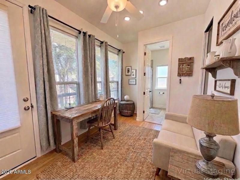 Virtually staged Front Bedroom