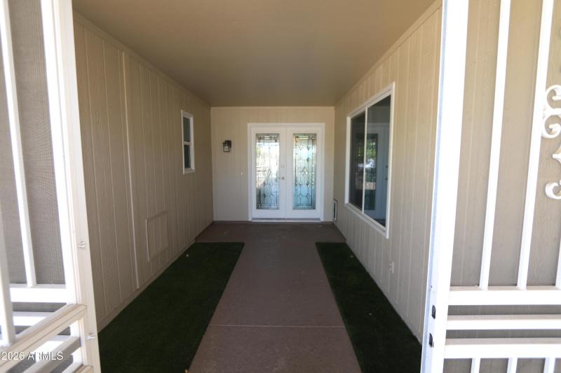 Enclosed front Entry