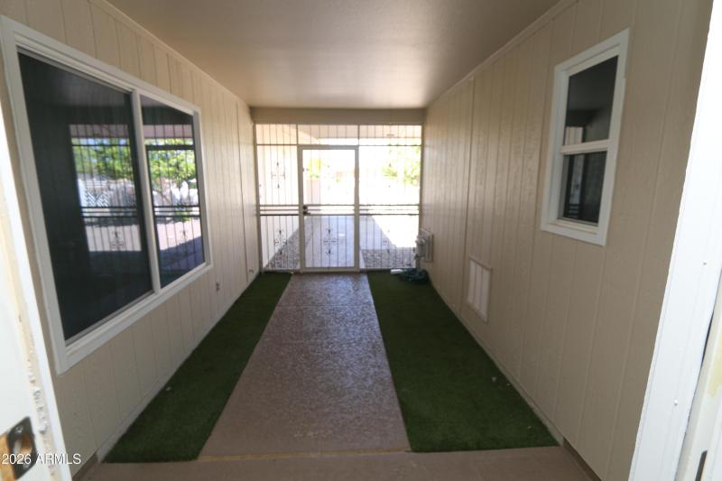 Enclosed front entry View