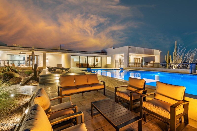 Poolside Seating Evening