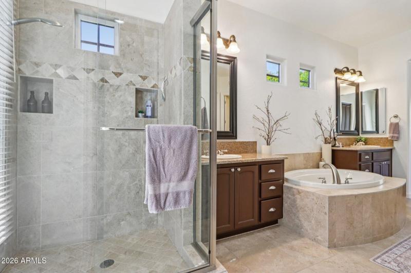 Tiled walk in shower