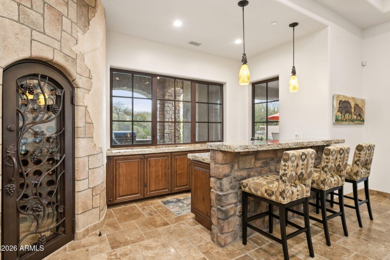Wet Bar and Wine Cellar