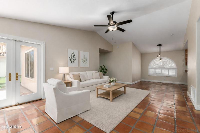 Cozy living room with neutral tones