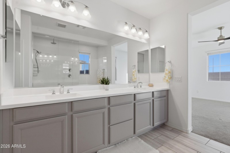 dual square-bowl vanities