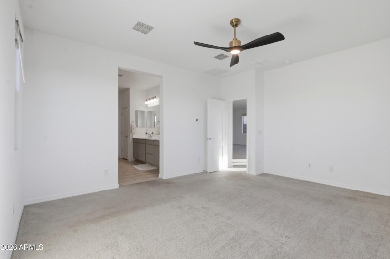 primary retreat tucked away for privacy