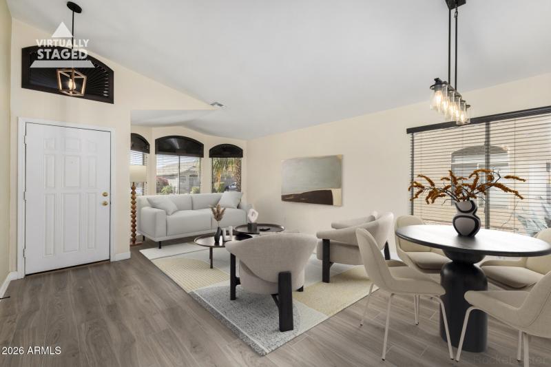 Virtually Staged Front living room