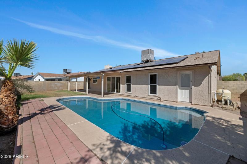 Large Backyard with Pool and Patio