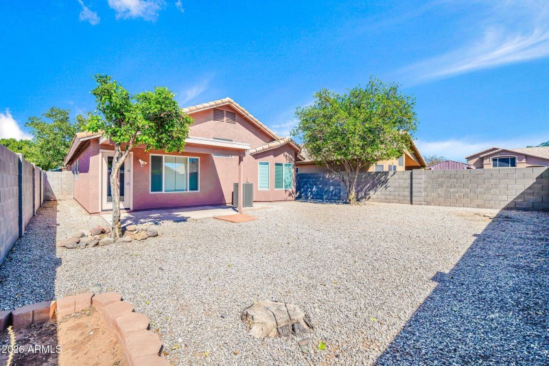 Low maintenance backyard