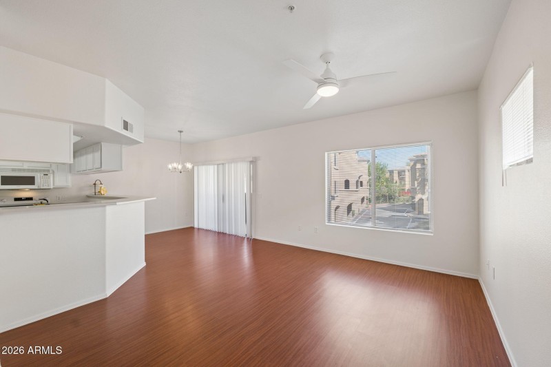 Kitchen Open to Living Area