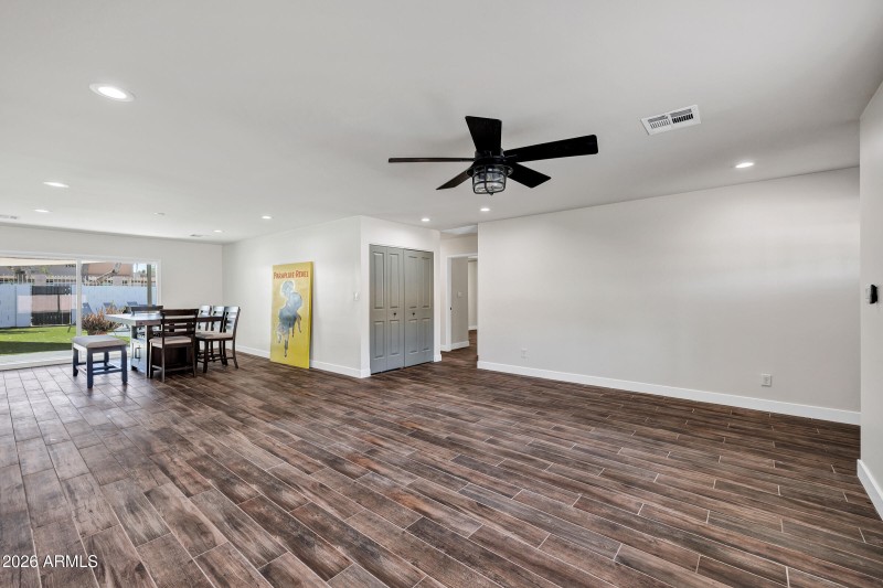 View into dining room