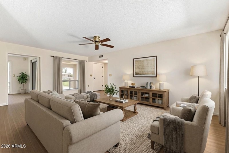 Living Room Virtually Staged