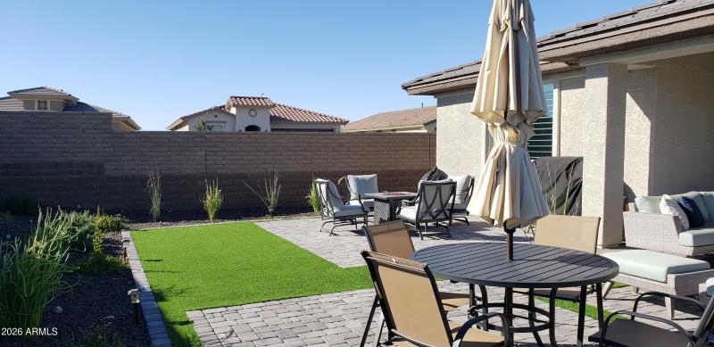 Manicured landscaping