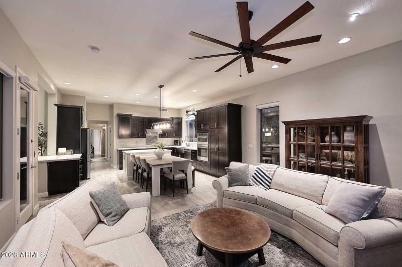 Natural flow to family room