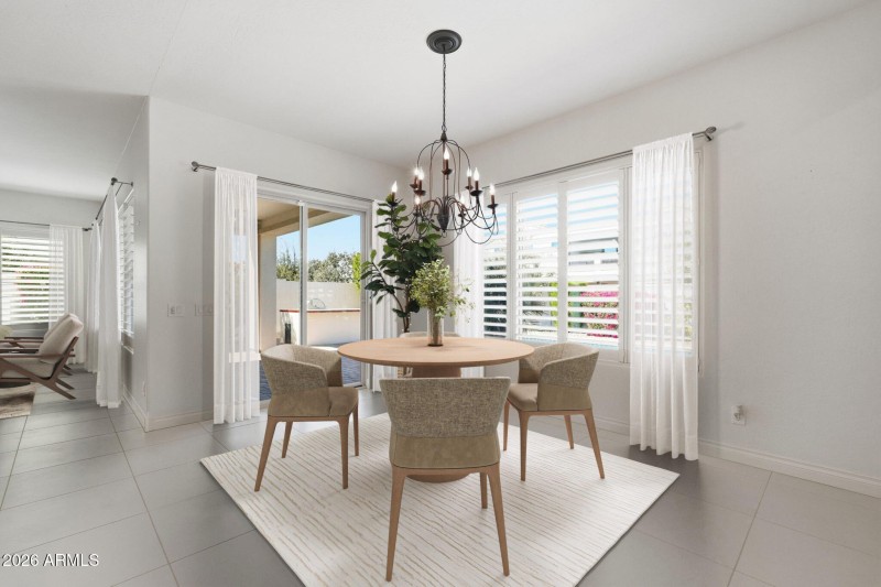 Staged Breakfast Nook