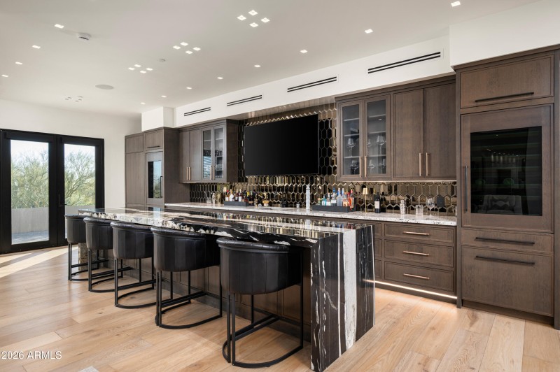 Custom Bar w/ Wine Fridge