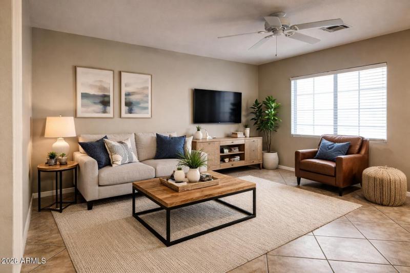 FAMILY ROOM VIRTUALLY STAGED
