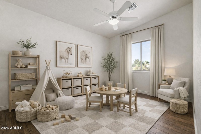 Secondary staged as playroom