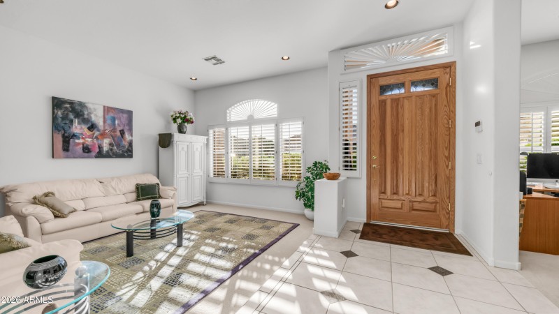 Front entry formal living