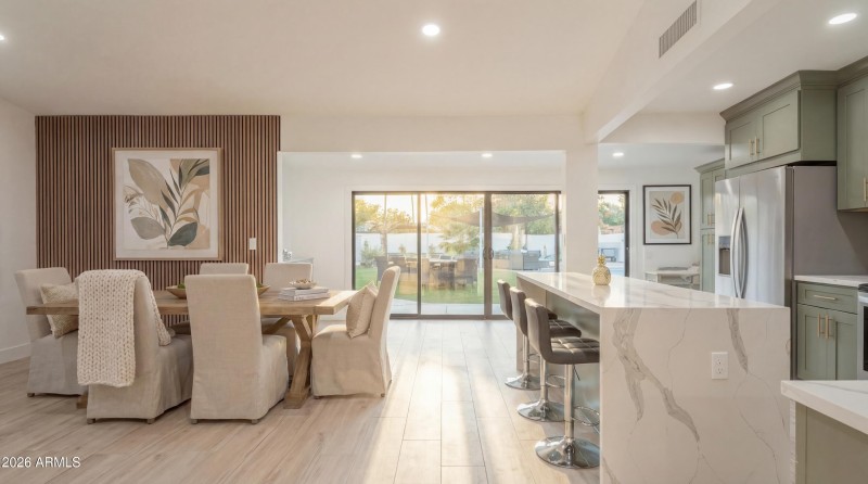 Kitchen & Dining Room (Staged)