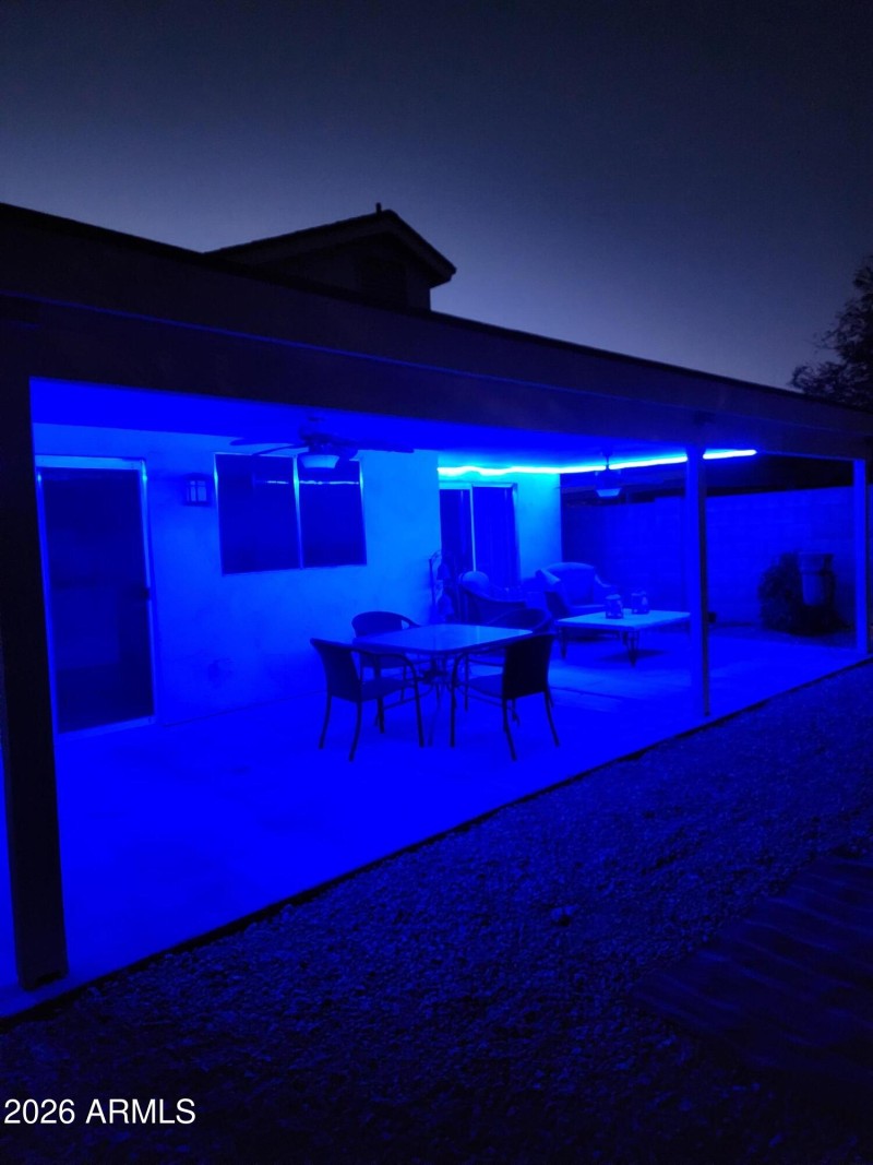 Back Patio LED Lighting - Dark Blue