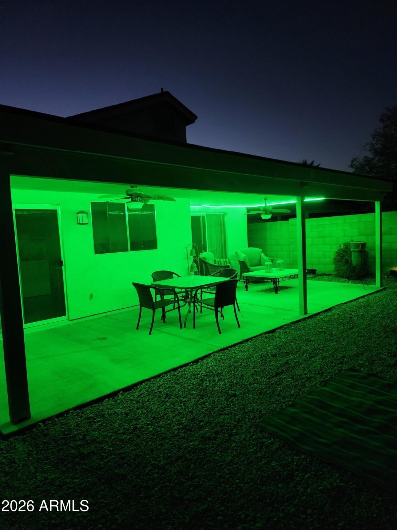 Back Patio LED Lighting - Green