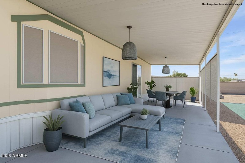 Staged patio