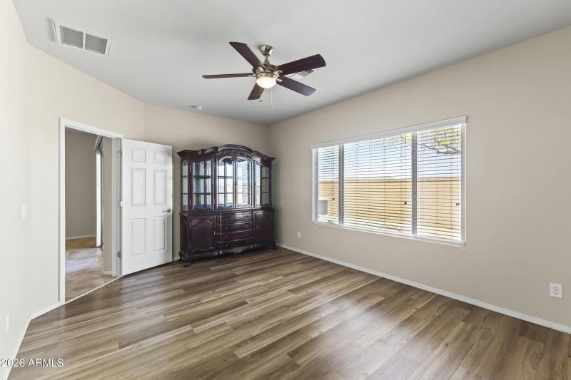 Primary Bedroom with views of the back