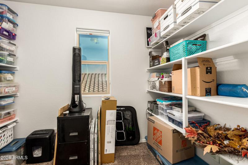 Upstairs storage room