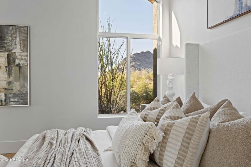 Primary Bed with Pinnacle Peak View