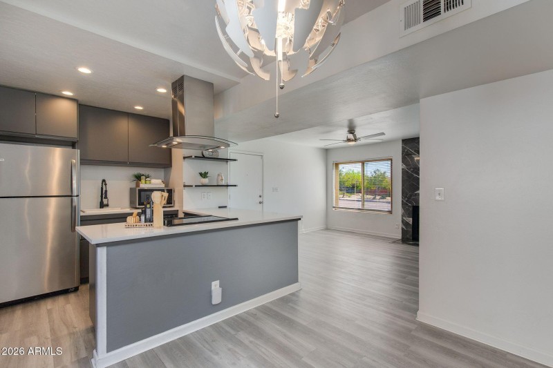 Kitchen + Living Space