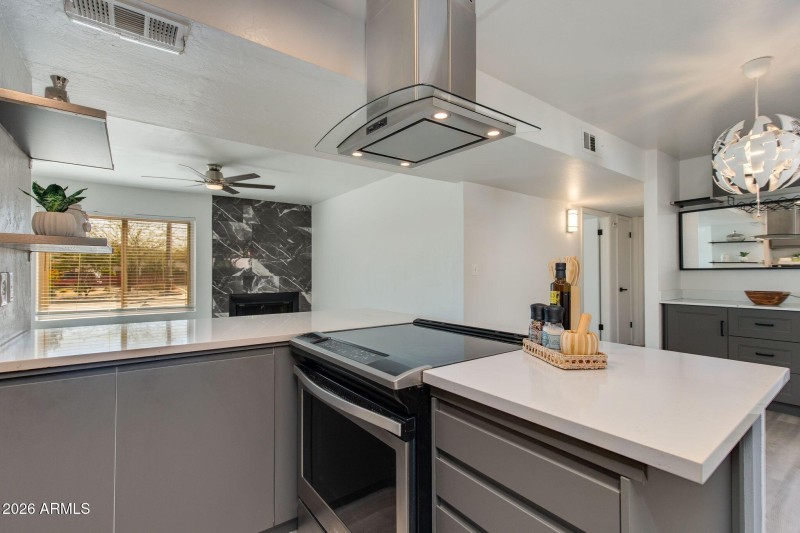 Renovated Kitchen + Bar Area