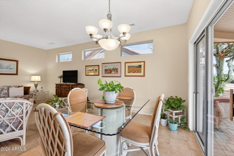 Breakfast area toward Family Room