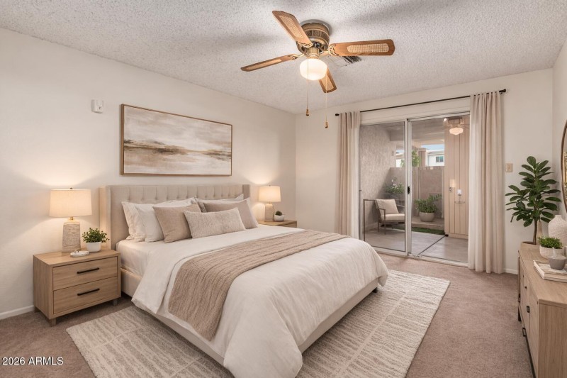 Virtually Staged Bedroom