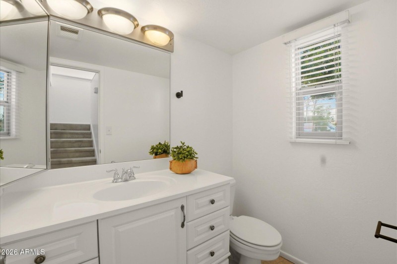 Downstairs powder room