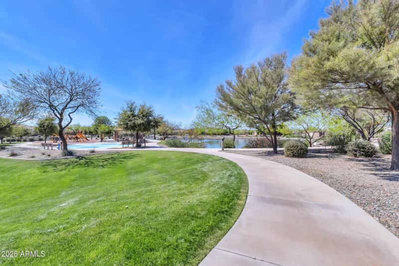 Walking paths through community