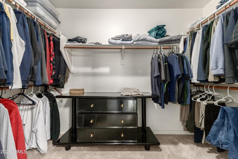 Primary walkin closet