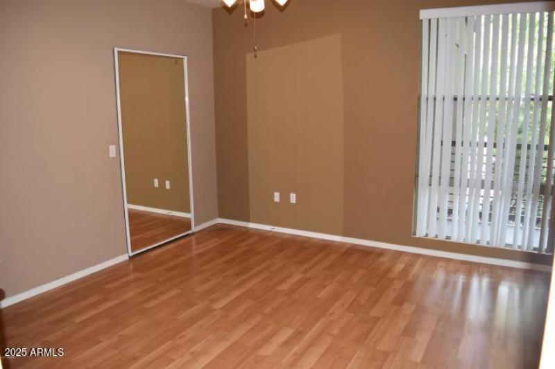 Mirrored closet door