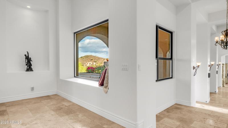 Split master entrance with view