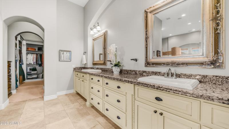Master vanity and closet