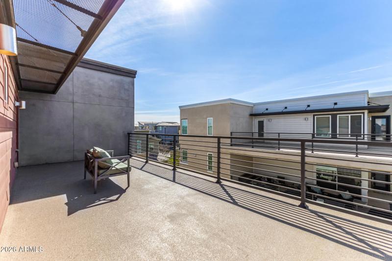 Upper balcony - South facing