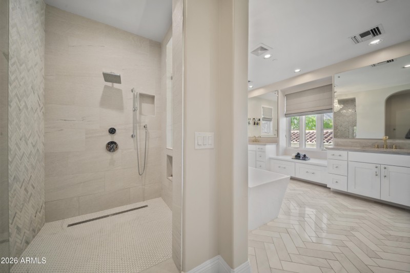 Spacious Stone Shower