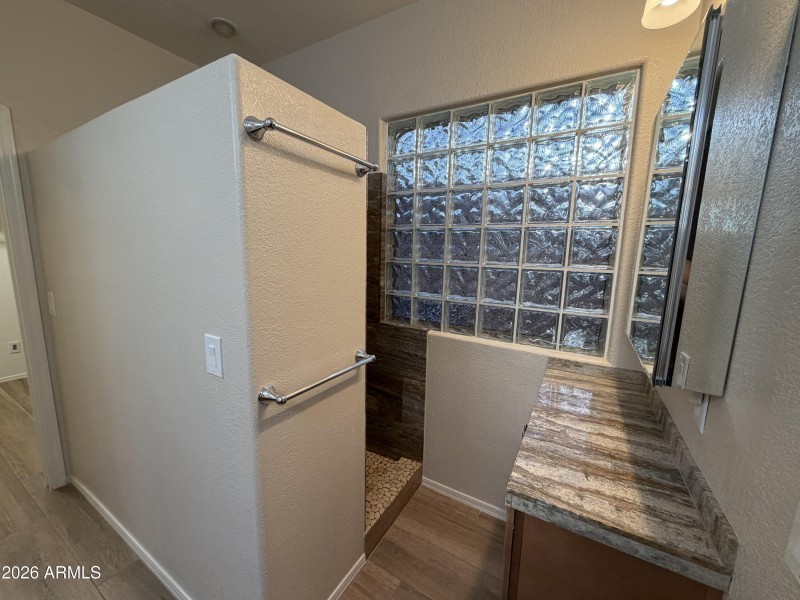 Walk-In Shower & Vanity