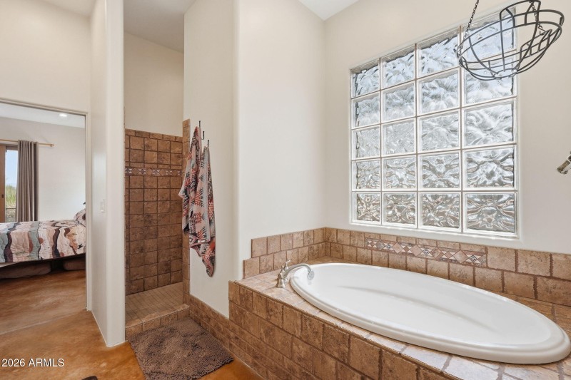 Master Bath Tub and Walk In Shower