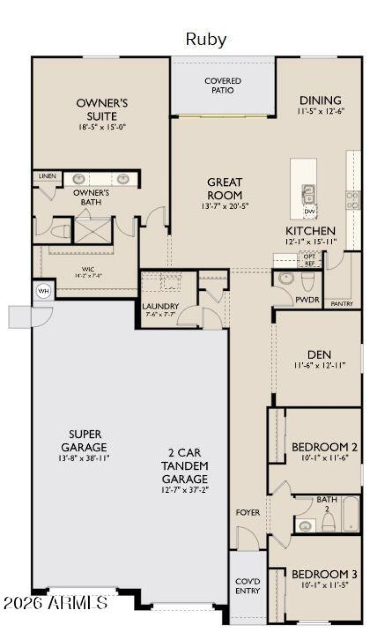 Ruby - Left Garage - Center Slider