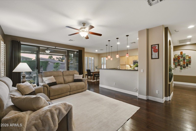 Living room backyard access