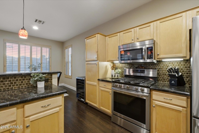 Kitchen with gas range