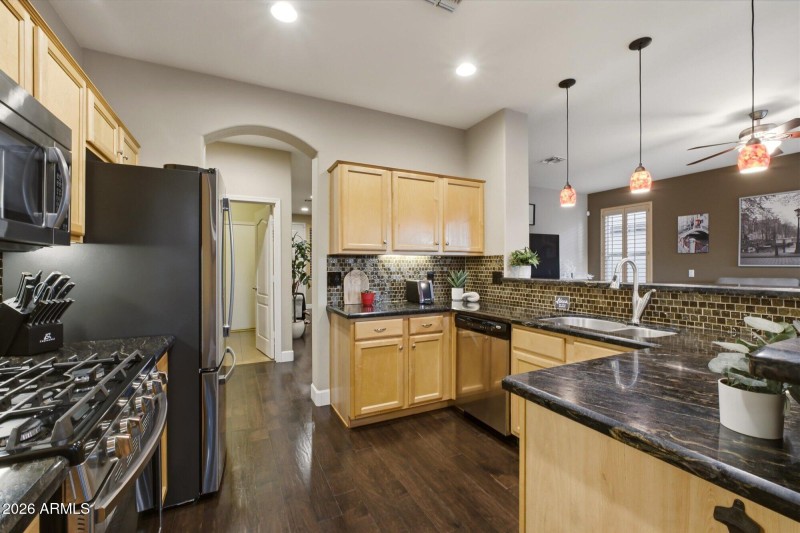 Kitchen with an open layout